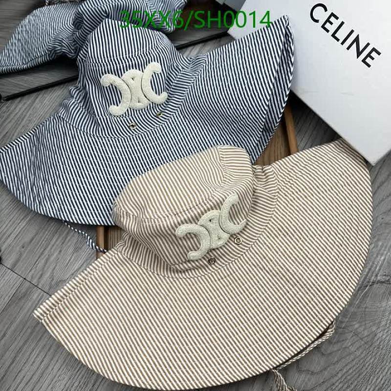 Celine Triomphe Striped Bucket Hat – Stylish Sun Protection Cap