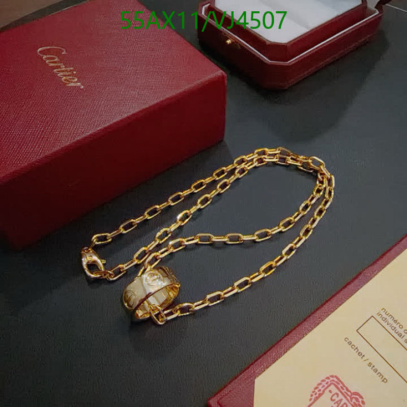 Cartier Elegant Gold-Tone Ring Pendant Necklace with Signature Engravings