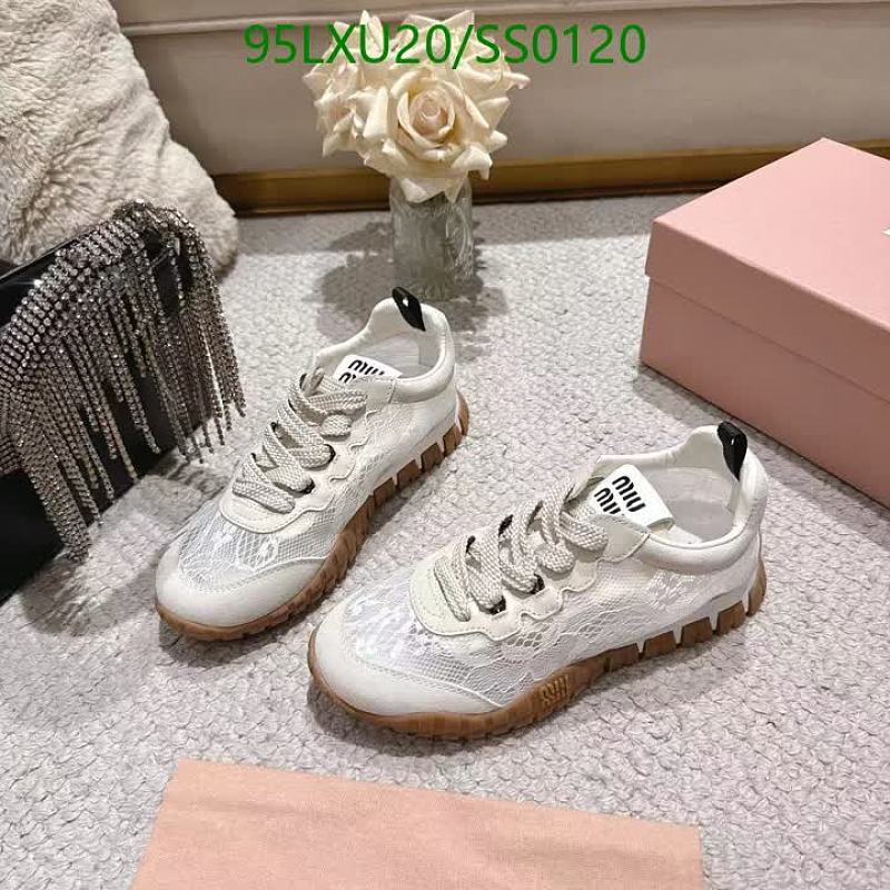 Miu Miu Women's Breathable Mesh & Suede Lace-Up Casual Sneakers