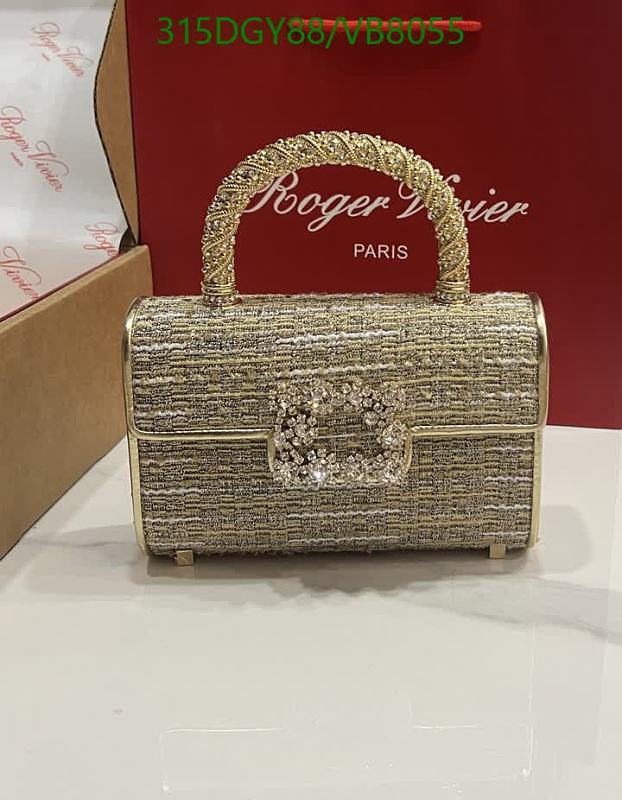 Roger Vivier Embellished Tweed Handle Bag