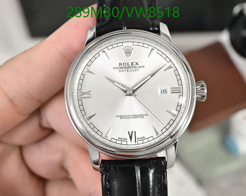 Rolex Oyster Perpetual Datejust Stainless Steel & Leather Men's Watch
