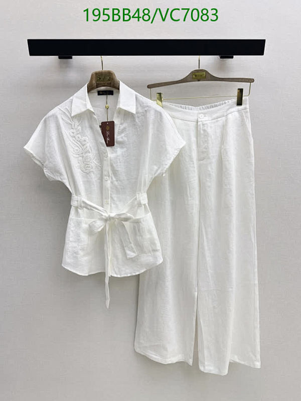 Loro Piana Women's Linen Shirt & Wide-Leg Pants Set - Elegant Summer Outfit