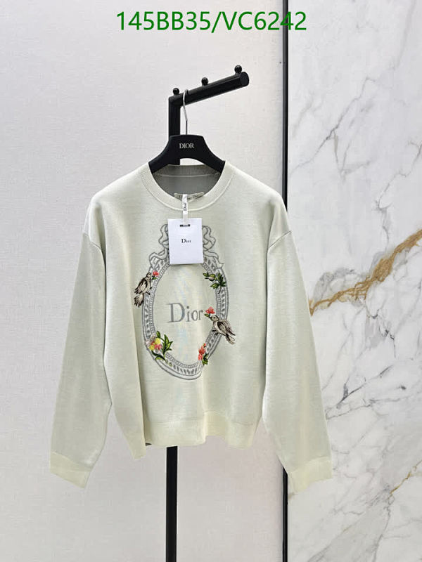 Dior Elegant Embroidered Sweatshirt - Luxurious Real Silk Blend Top for Women