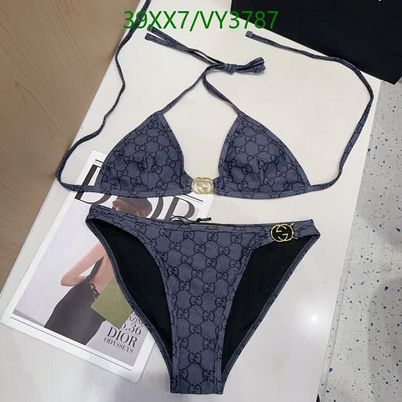 Gucci GG Monogram Bikini Set - Designer Triangle Top & Bottoms Swimsuit