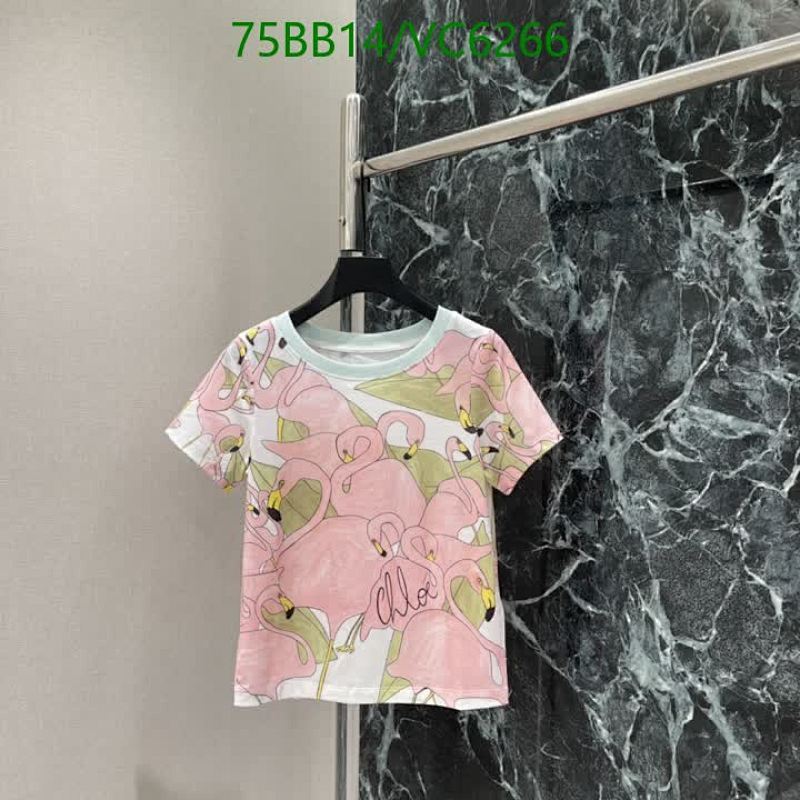 Chloé Children's Flamingo Print Cotton T-Shirt - VC6266 - Size S-L