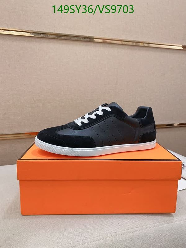 Hermes Men's Calf Leather & Cowhide Genuine Leather Sneakers