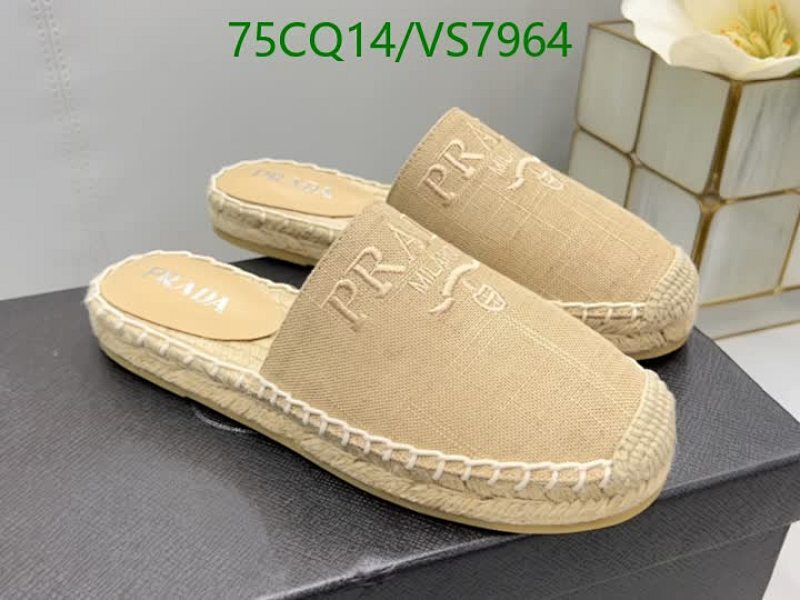 Prada Women's Embroidered Logo Espadrille Mules - Comfortable Linen Fabric