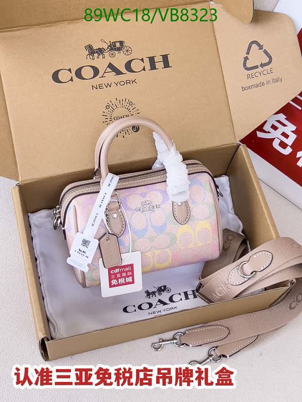 Coach Women's Mini Boston Bag in Multicolor Signature Canvas