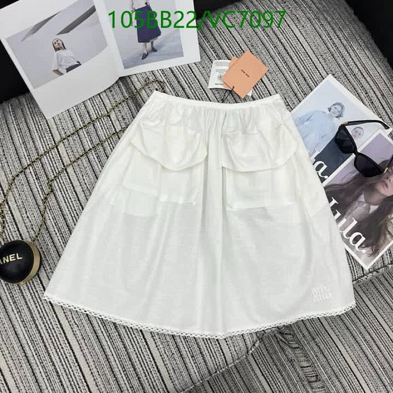 Miu Miu White Cotton A-Line Skirt with Lace Trim and Pockets