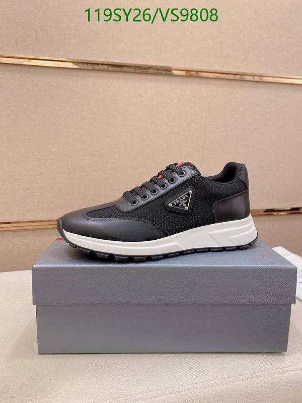 Prada Men's Black Cowhide Sneakers - Stylish & Comfortable Footwear