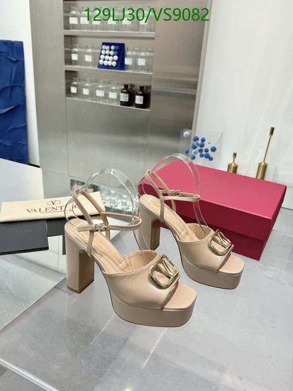 Valentino Women's Beige Leather Platform Heeled Sandals Size 35-42
