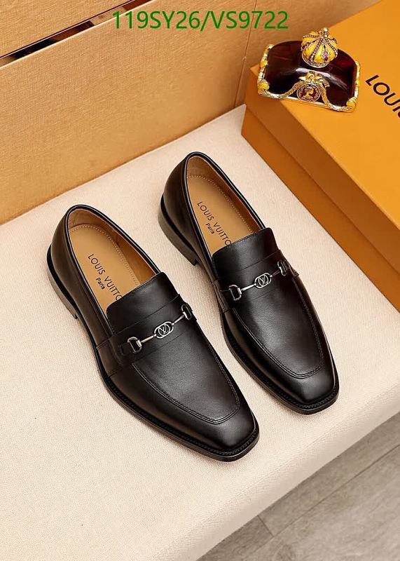 Louis Vuitton Men's Black Calf Leather Loafers with Silver Buckle Detail
