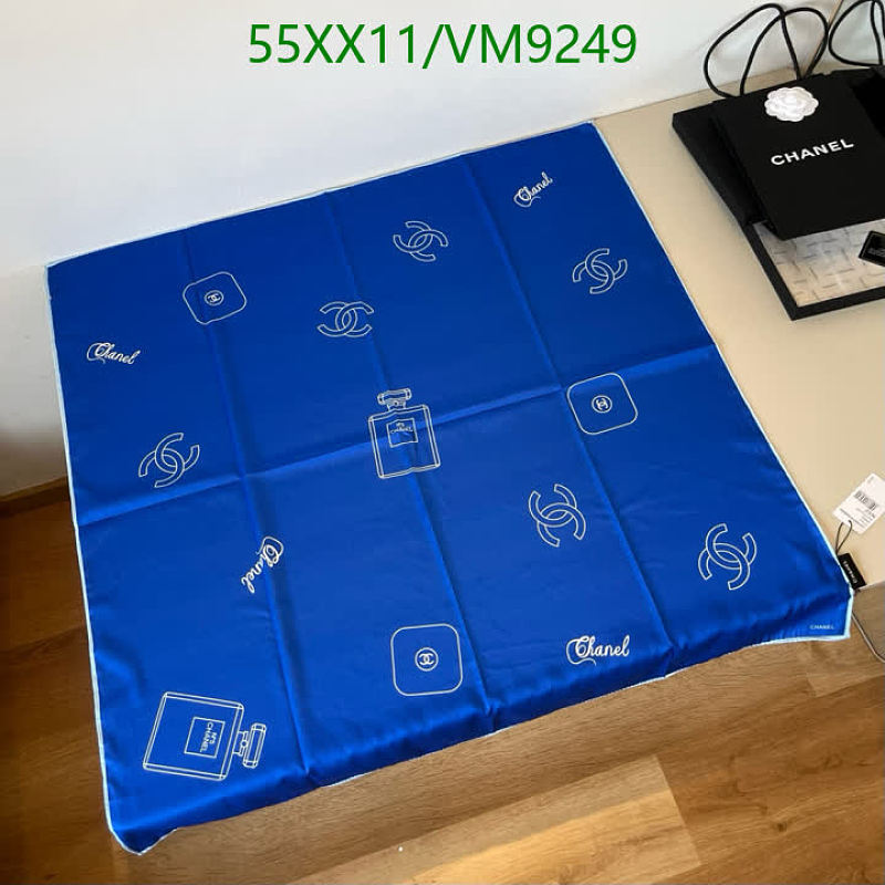 Chanel Real Silk Scarf 90x90CM - Luxurious Blue Designer Accessory