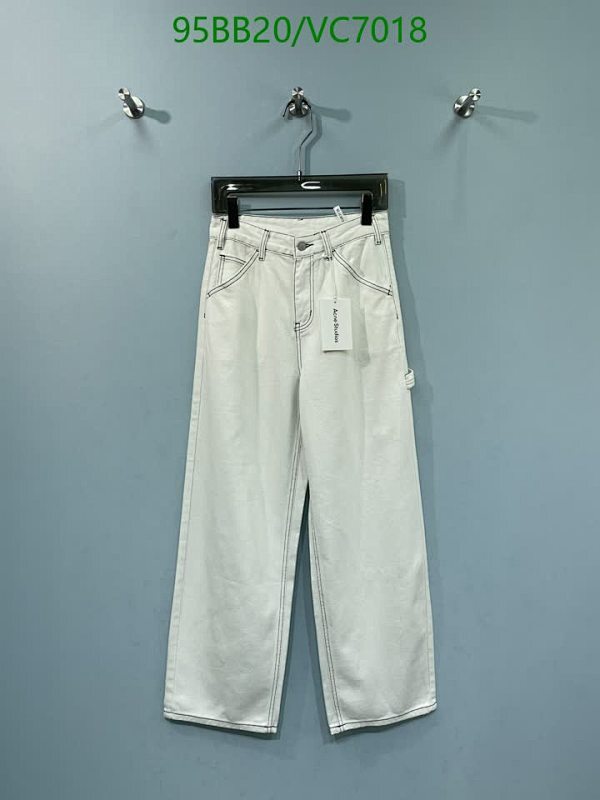 Acne Studios Women's White Denim Wide Leg Jeans - High-Waisted Casual Style