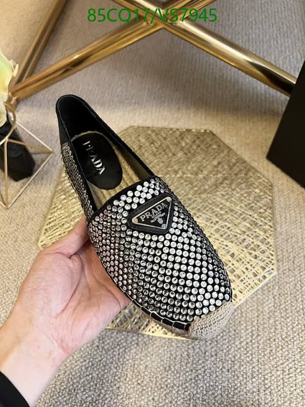 Prada Women's Embellished Espadrille Flats - Luxurious Satin & Sparkling Design