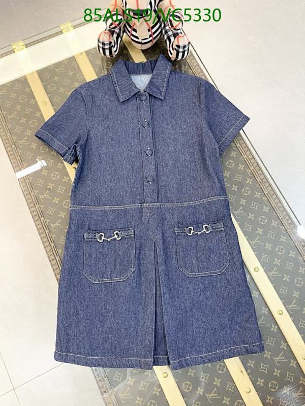Gucci Kids' Denim Dress with Equestrian Details - Stylish & Comfortable