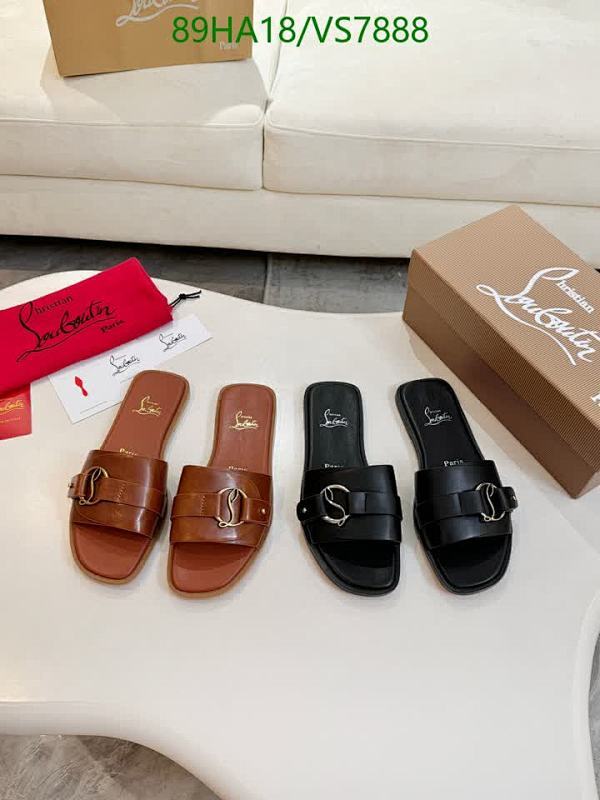 Christian Louboutin Women's Leather Slide Sandals - Luxurious Comfort & Style