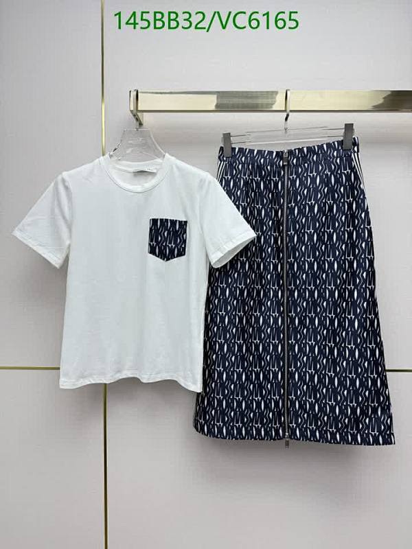 Diorr Women's Casual Cotton T-Shirt & Patterned Skirt Set - Stylish Two-Piece