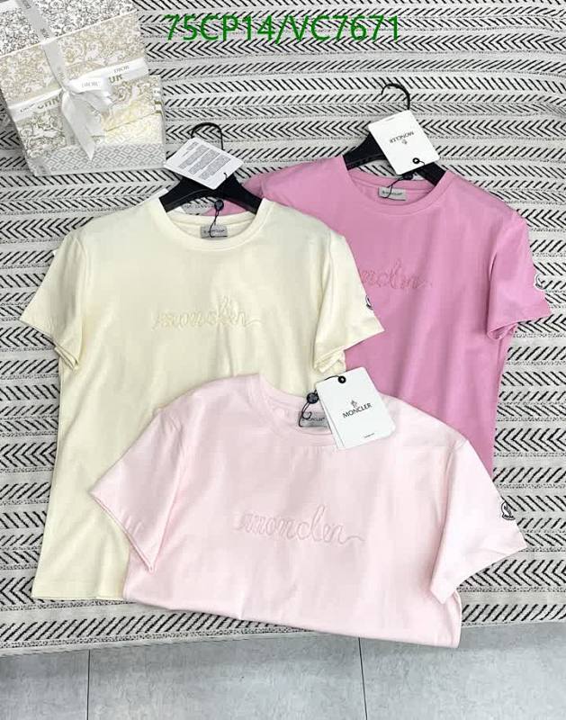 Moncler Embroidered Logo Cotton T-Shirt for Women - Comfortable & Stylish