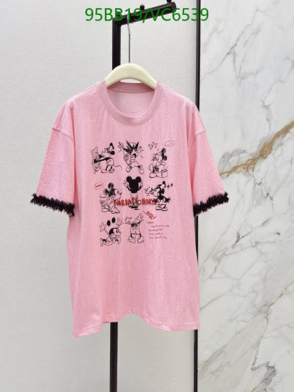 Louis Vuitton Mickey Mouse Printed Cotton T-Shirt - Pink Casual Top