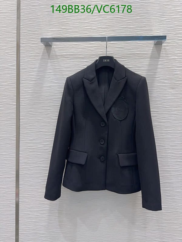 Dior Women's Classic Black Blazer - Elegant Tailored Jacket for Any Occasion