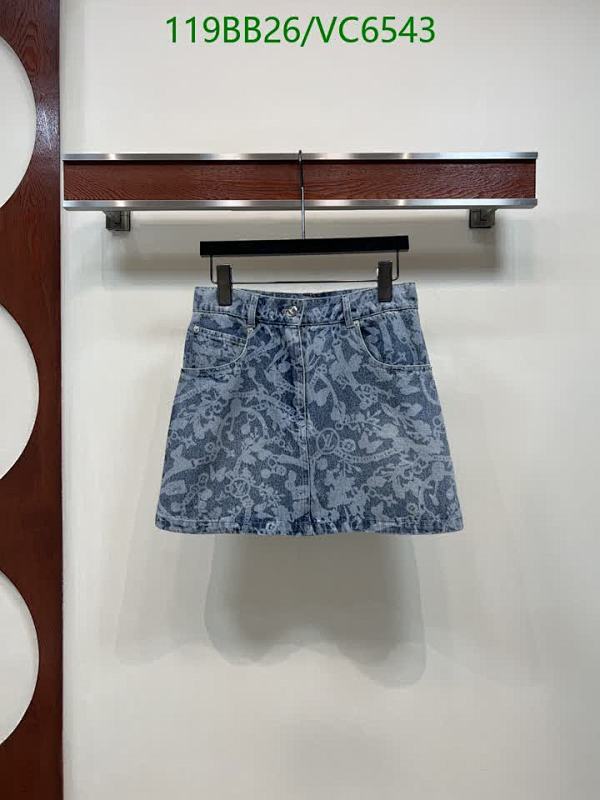 Louis Vuitton Denim Mini Skirt with Monogram Pattern - Stylish & Trendy Skirt