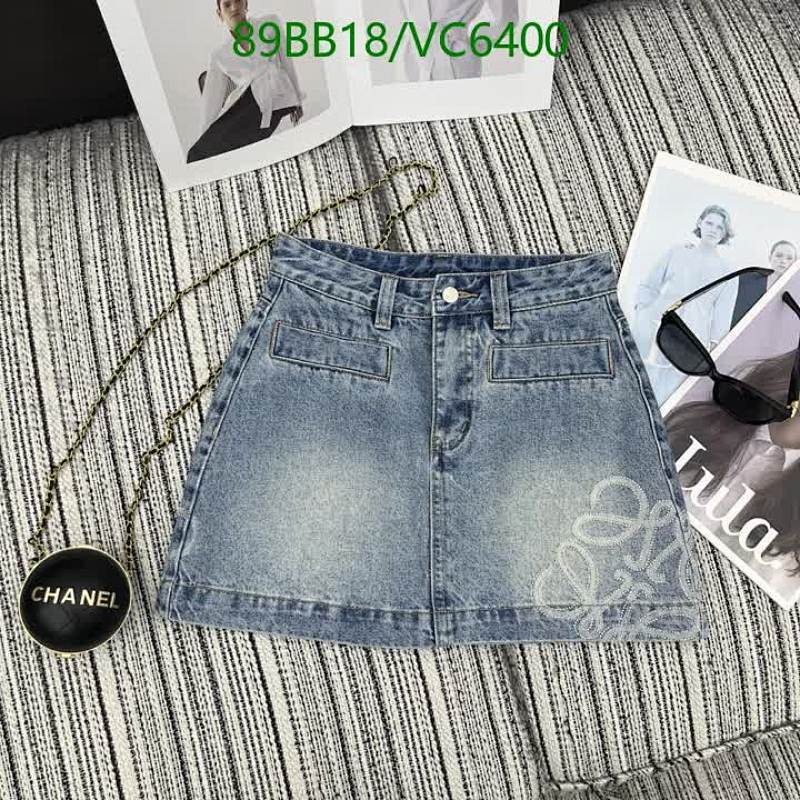 Loewe Women's Denim Mini Skirt with Anagram Embroidery - Stylish & Versatile