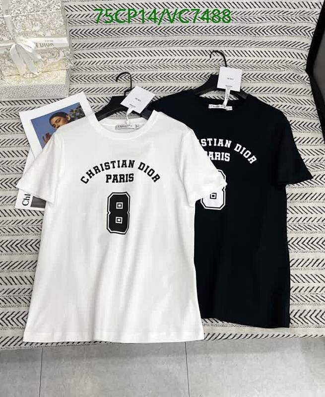 Dior Paris Number 8 Cotton Crewneck T-Shirt for Women - Iconic Style