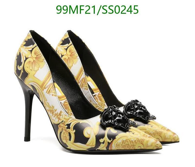 Versace Women's High Heel Pumps with Medusa Detail