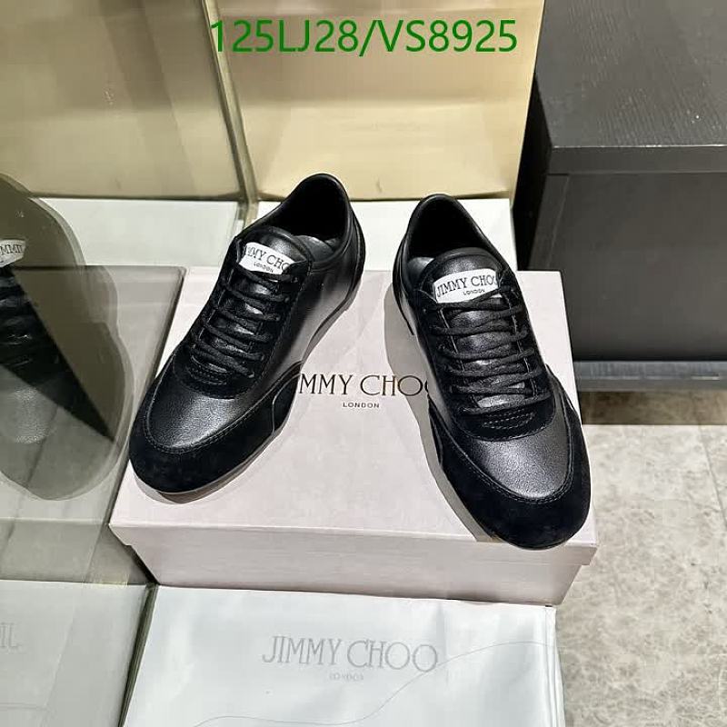 Jimmy Choo Women's Black Leather & Suede Low-Top Sneakers