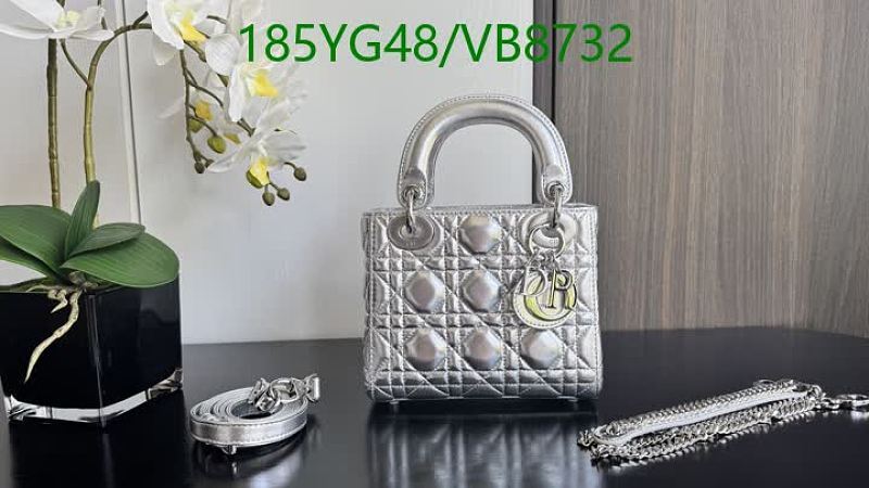 Dior Lady Dior Micro Bag Metallic Silver Leather
