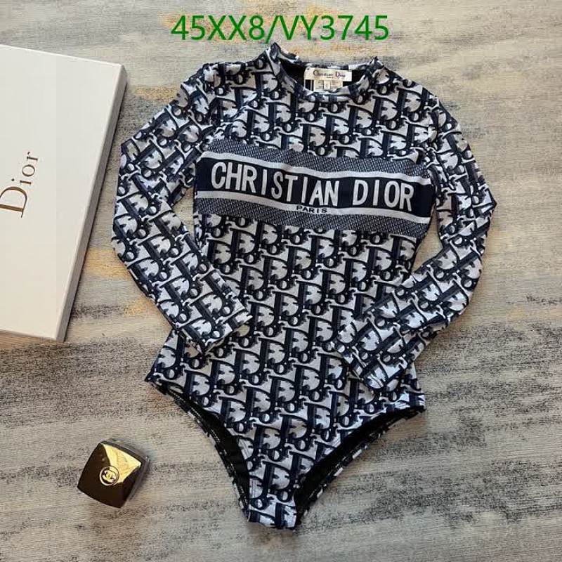 Dior Oblique Long Sleeve Swimsuit & Bodysuit - Chic Designer One-Piece