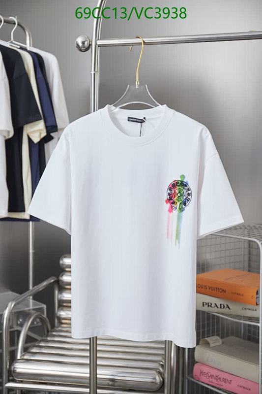 Chrome Hearts VC3938 White Cotton T-Shirt with Vibrant Multicolor Logo 5 Chrome Hearts VC3938 White Cotton T-Shirt with Vibrant Multicolor Logo