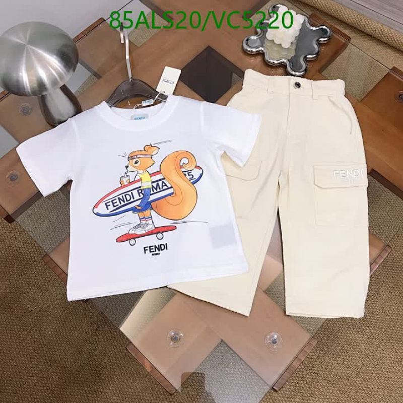 Fendi Kids' Skater Squirrel Cotton T-Shirt & Cargo Pants Set for Boys