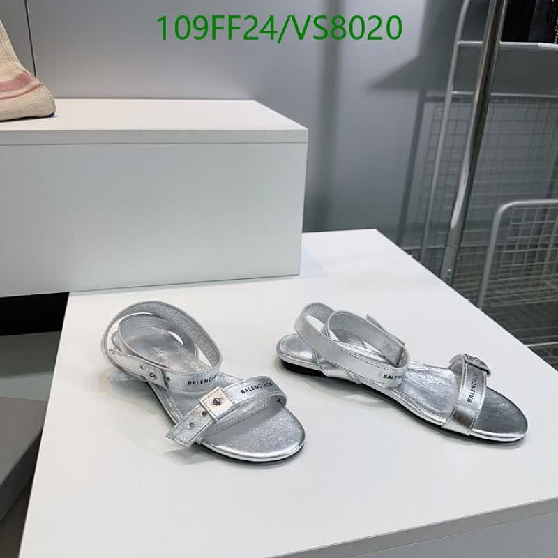 Balenciaga Women's Silver Leather Flat Sandals EU 35-41