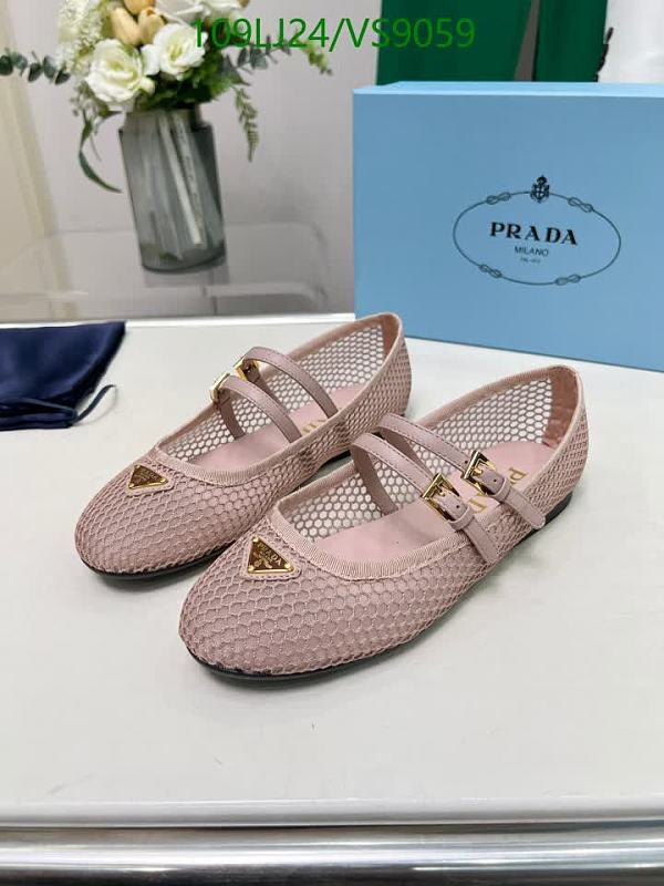 Prada Women's Pink Mesh Mary Jane Ballet Flats - EU 35-41