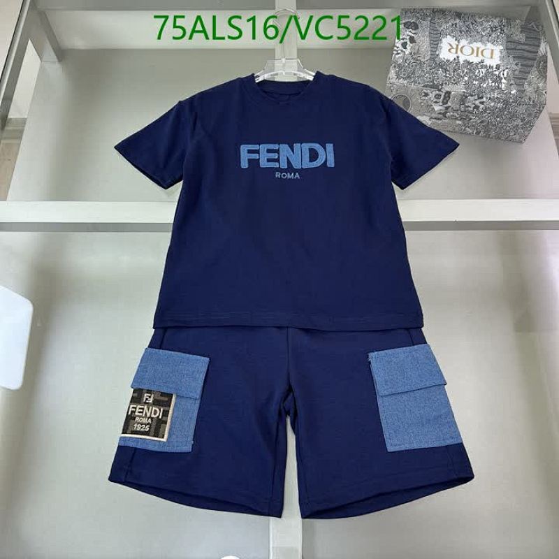 Fendi Kids' Navy Cotton T-Shirt & Shorts Set - Comfortable & Stylish