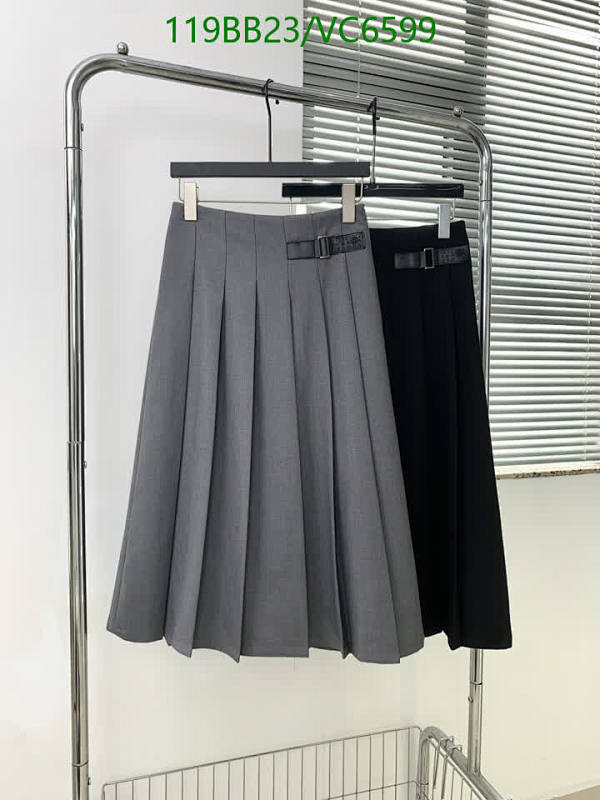 Maison Margiela Pleated Midi Skirt with Buckle Accent - Elegant Polyester Fiber