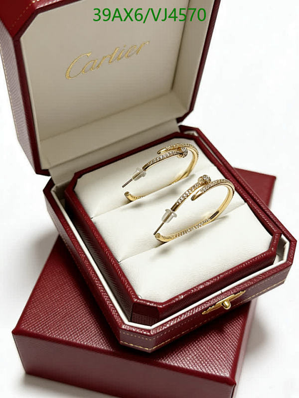 Cartier Juste un Clou Diamond Hoop Earrings - Elegant Gold-Plated Jewelry