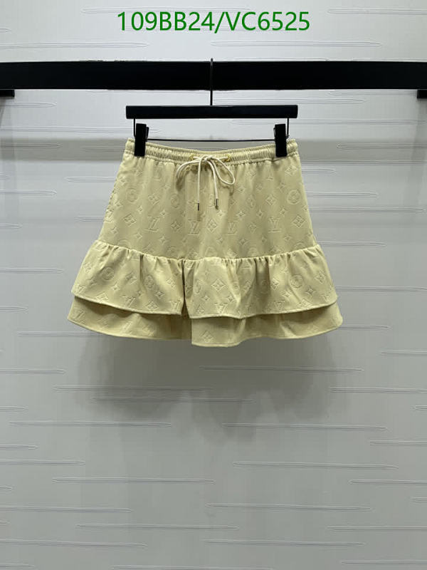 Louis Vuitton Women's Monogram Ruffle Mini Skirt - Elegant Casual Wear