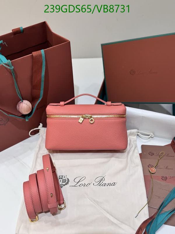 Loro Piana Vanity Case in Pink Leather - Elegant & Compact
