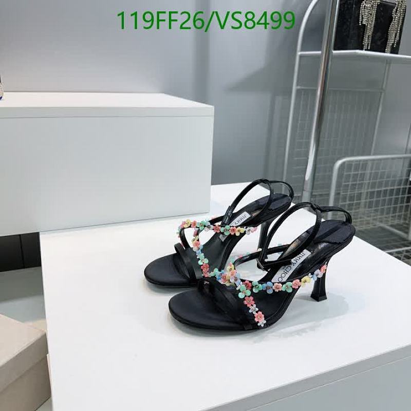 Jimmy Choo Women's Black Floral Embellished Heeled Sandals