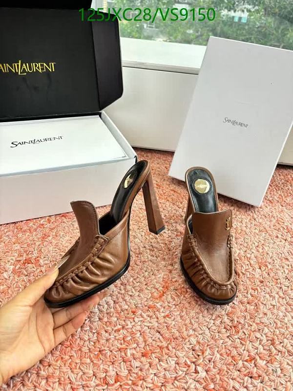 Yves Saint Laurent Women's Brown Velvet & Leather Mules - Size EU 35-42