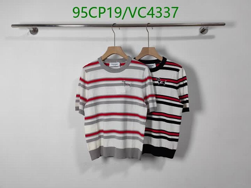Thom Browne Striped Short Sleeve T-Shirt - Comfortable & Stylish Crew Neck Tops