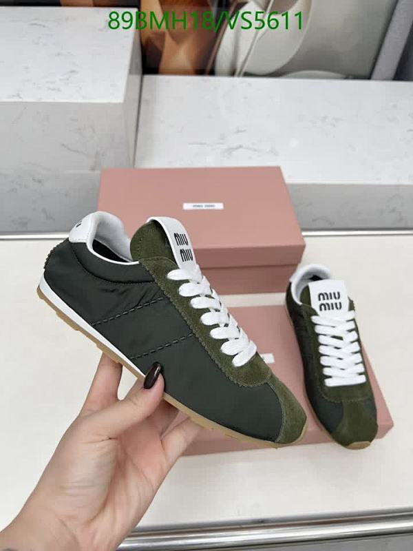 Miu Miu Women's VS5611 Cowhide and Sheepskin Casual Sneakers