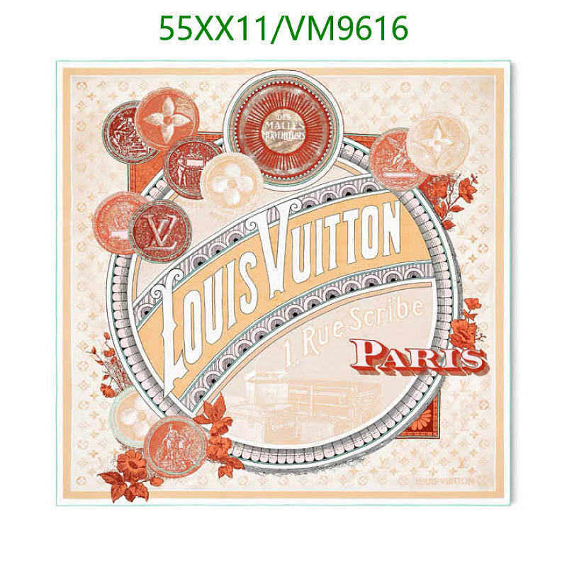 Louis Vuitton Mulberry Silk Scarf VM9616 - Elegant Parisian Accessory