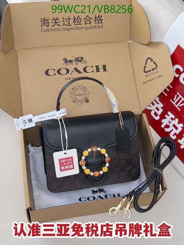 Coach Women's Leather Handbag with Decorative Buckle