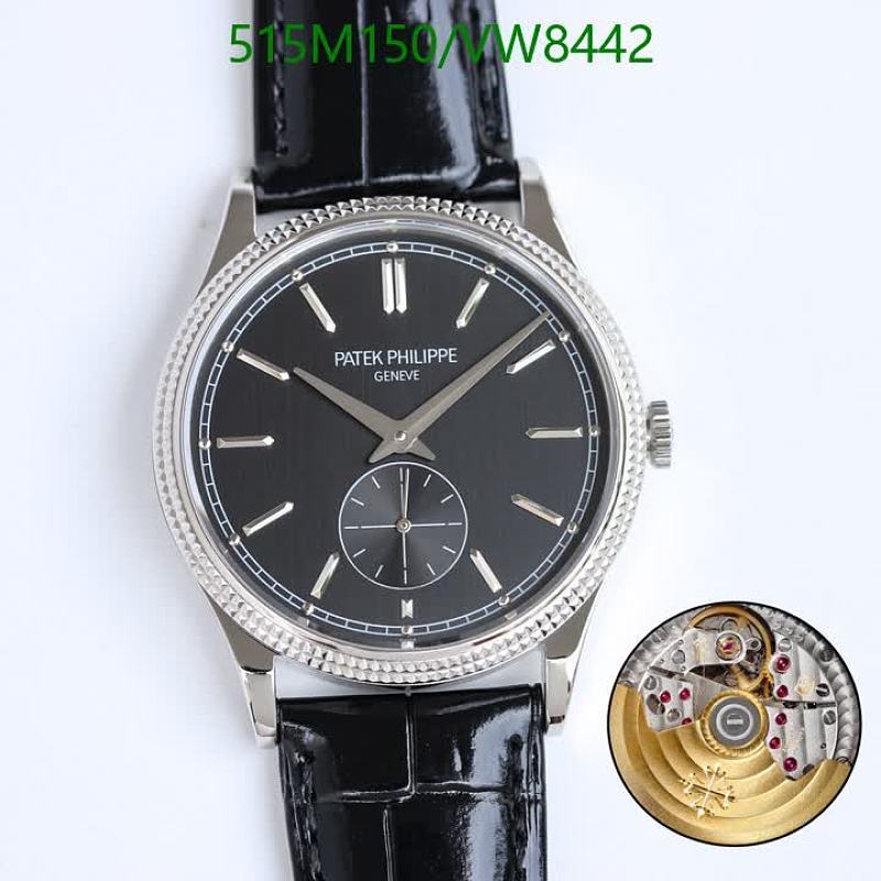 Patek Philippe Automatic Mechanical Watch - Sapphire Glass & Cowhide Strap