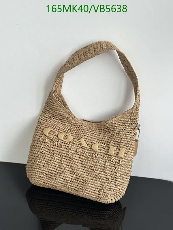 Coach Raffia Straw Hobo Bag - Chic Woven Shoulder Bag for Women