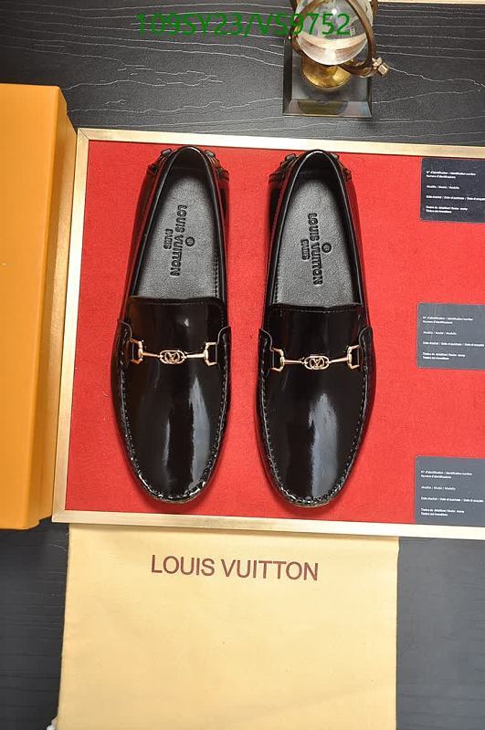 Louis Vuitton Men's Black Patent Leather Loafers with Gold Buckle